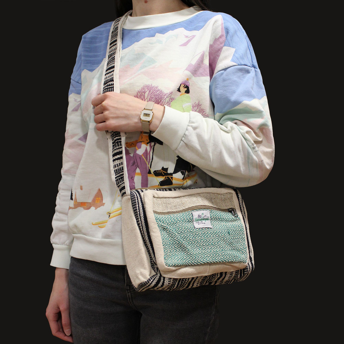 Messenger-Tasche – Hanf & Baumwolle