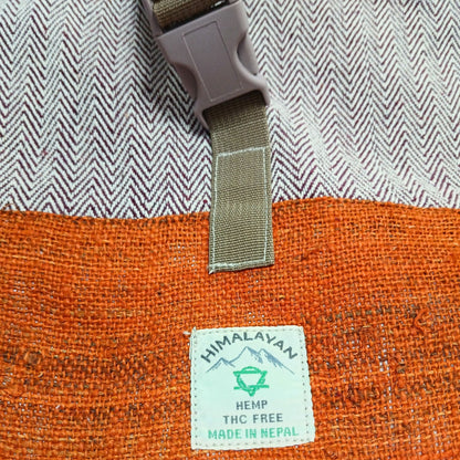 Hemp Trekking Roll-Top-Rucksack - Sunset Orange